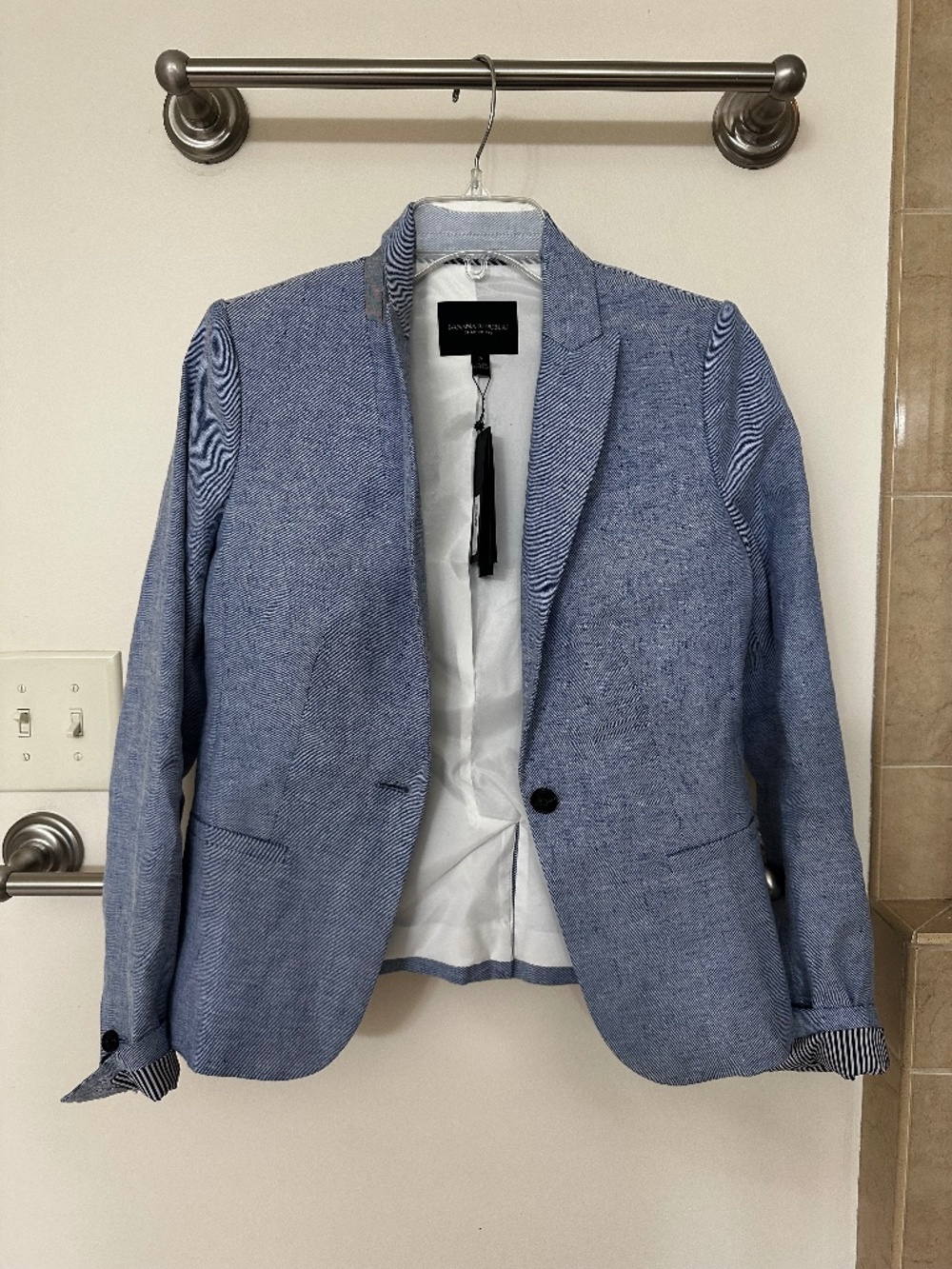 Tailored chambray blazer